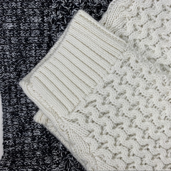 BLANK NYC GIRLS BLACK & CREAM RAGLAN SWEATER - Picture 5 of 7